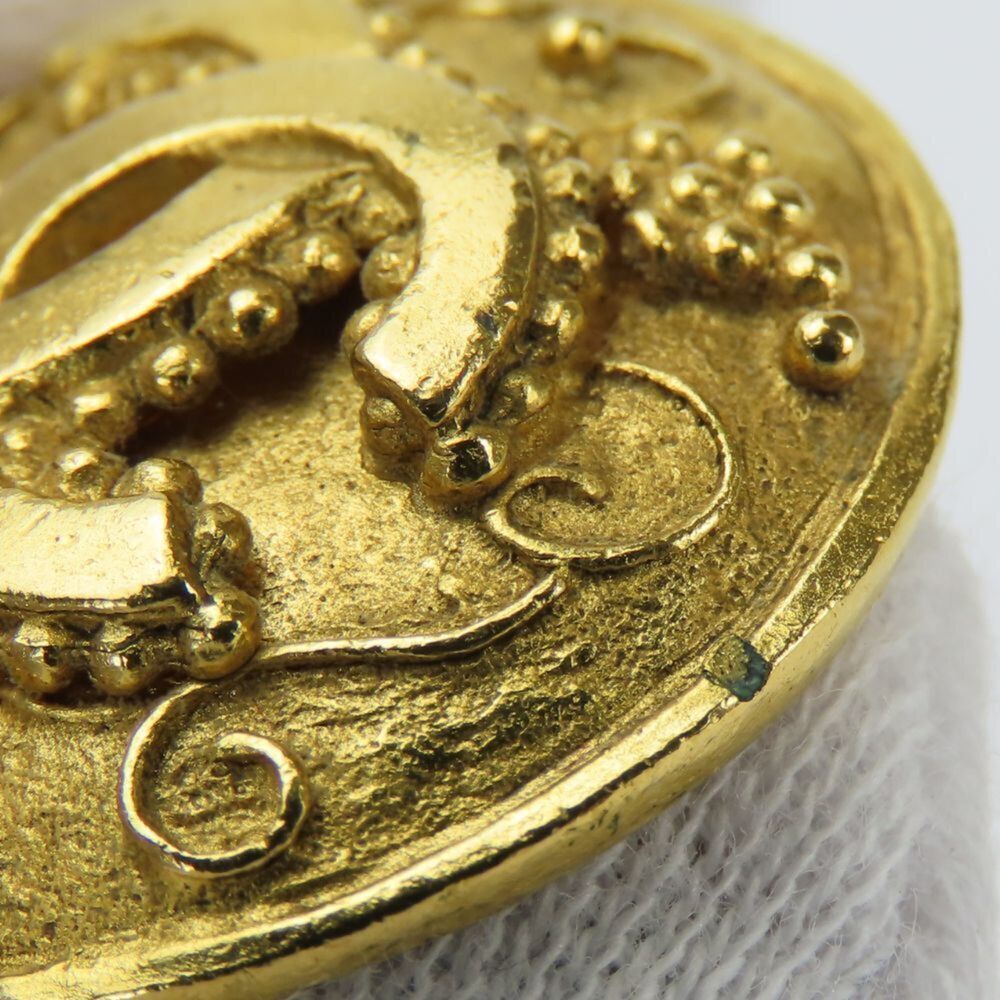 CHANEL Authentic Gold Logo Earrings - Picture 7 of 11